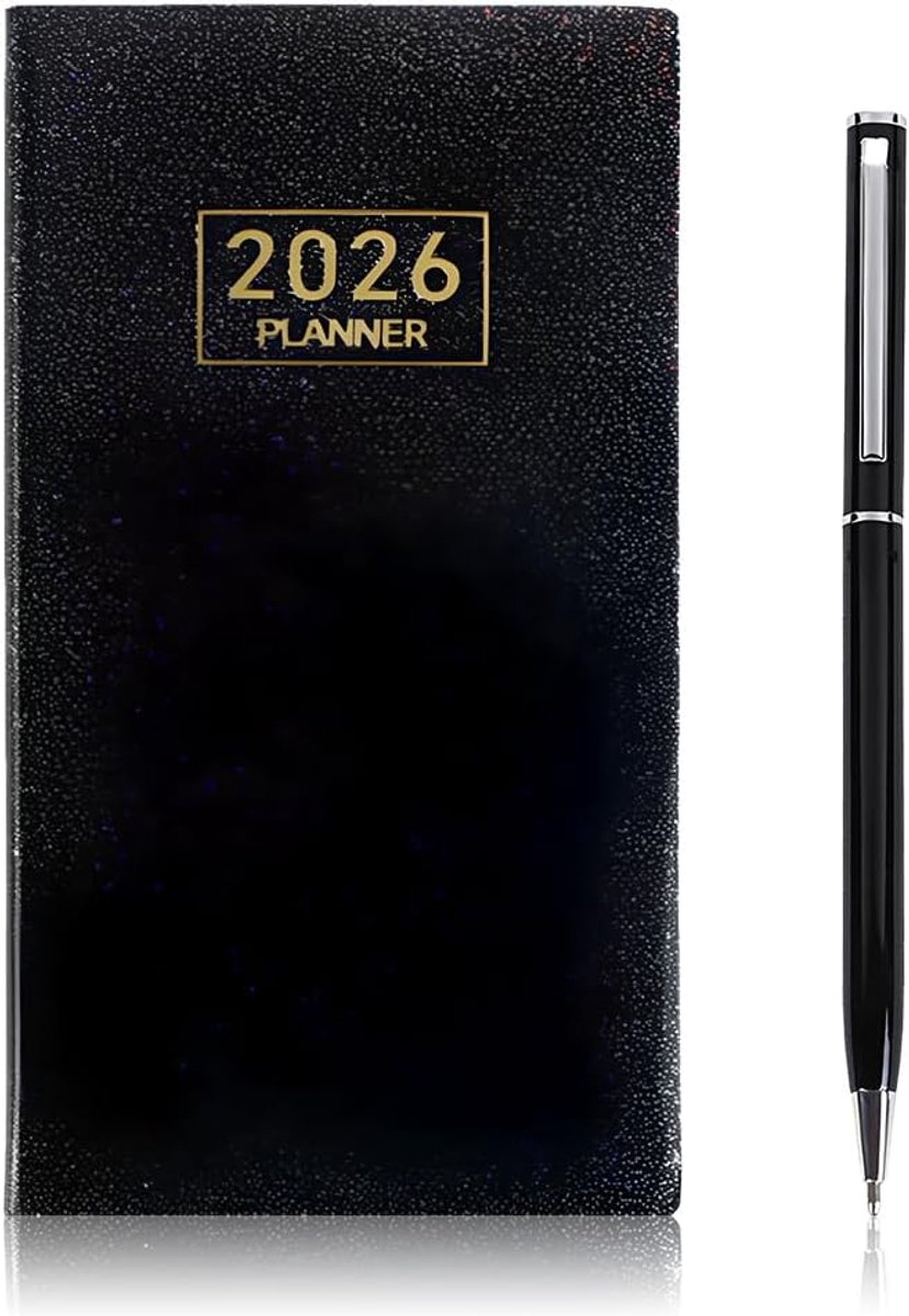 2026 A5 Family Diary - Weekly Planner with 5 Schedules, Spray Print with Gold Foil, January - ShopVlot