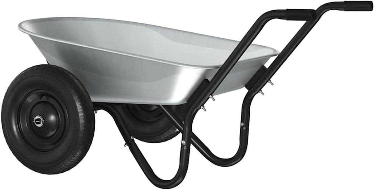 Kruiwagen - Tuinkar Transportwagen - Tuinieren Zwaar Werk - Stabiele Stalen Constructie - 124 x 73 x 65 cm