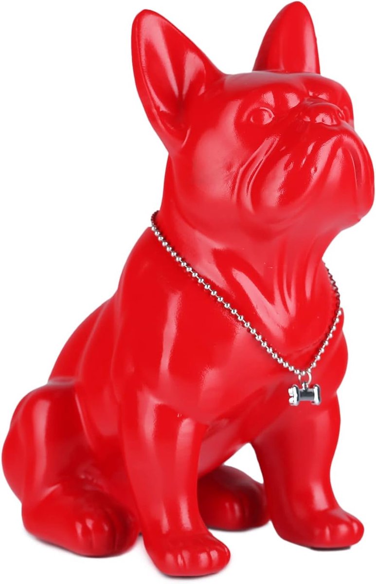 French Bulldog Statue Metal Colorful Seated Resin Dog Statue British Bulldog Home Decoration French Bulldog Statue - ShopVlot
