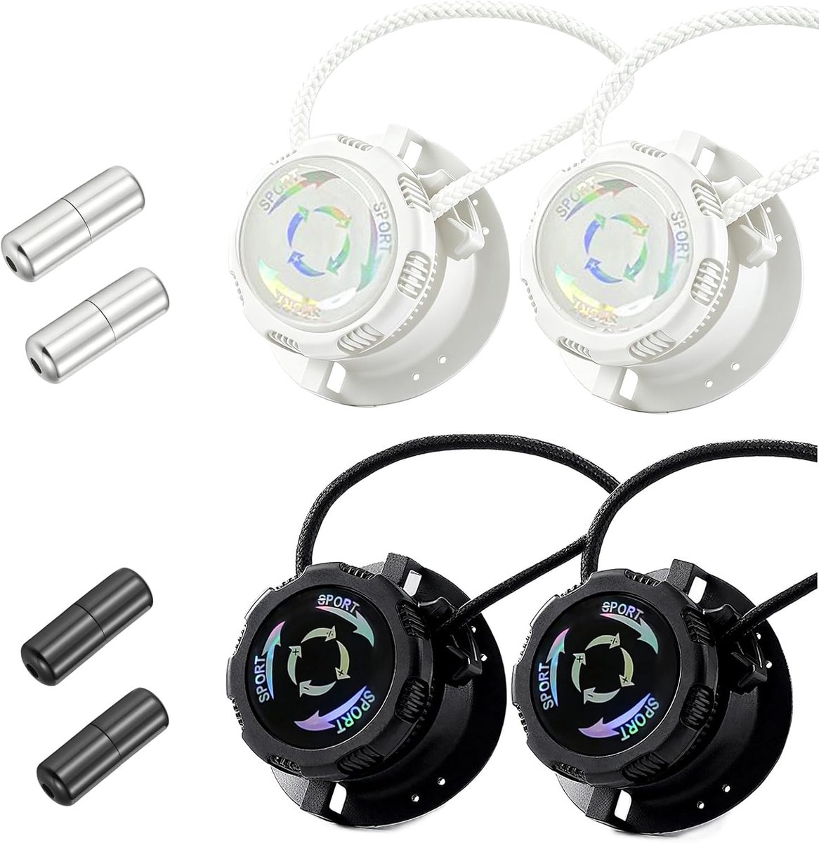 2 Pairs Automatic Twist Closure, Quick Release Shoes, Quick Release No Installation Required, Screw Cap, Laces for - ShopVlot