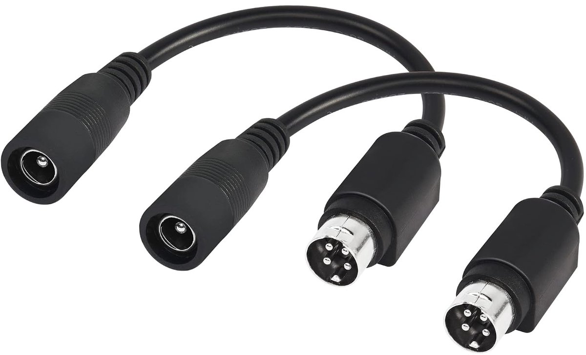 GINTOOYUN 2PCS Round 4 Pin DVR Cable DC5.5MM × 2.1MM Female to Round Mouth 4 Pin Power Conversion Cable for Hard Drive - ShopVlot