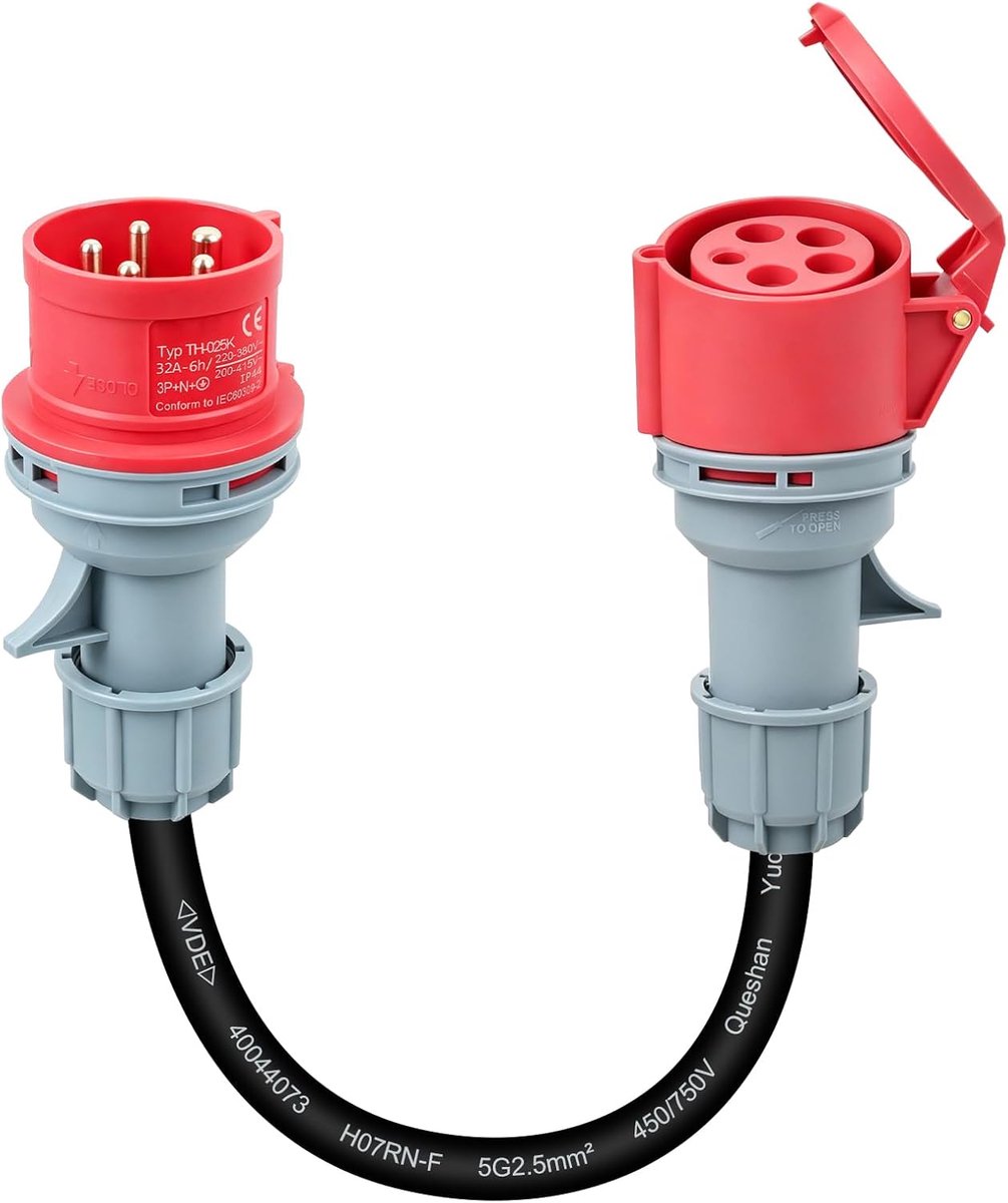 3-fase CEE-adapter 32A naar 16A koppeling (32A naar 16A) - ShopVlot