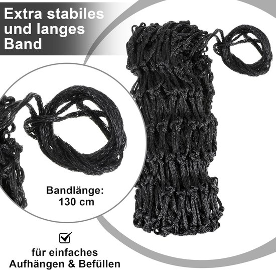 Hay net for horses, fine mesh hay net, 130 x 60 cm, fine-meshed, 5 x 5 cm, species-friendly food improves the - ShopVlot van hay — afbeelding 3