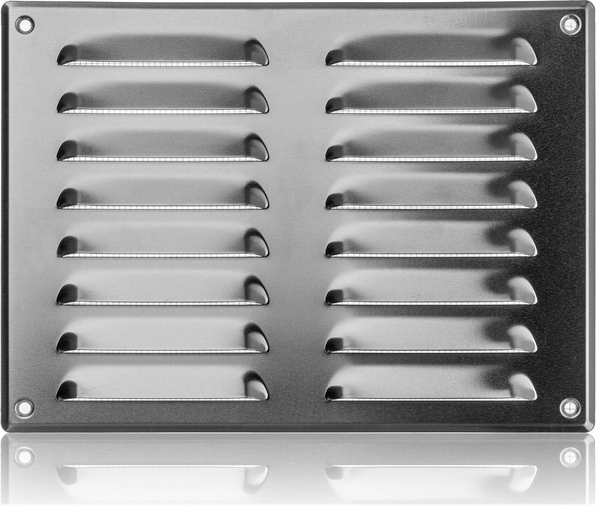 260x190mm Aluminium Ventilation Grille with Mosquito Mesh - Metal Ventilation Grills - ShopVlot