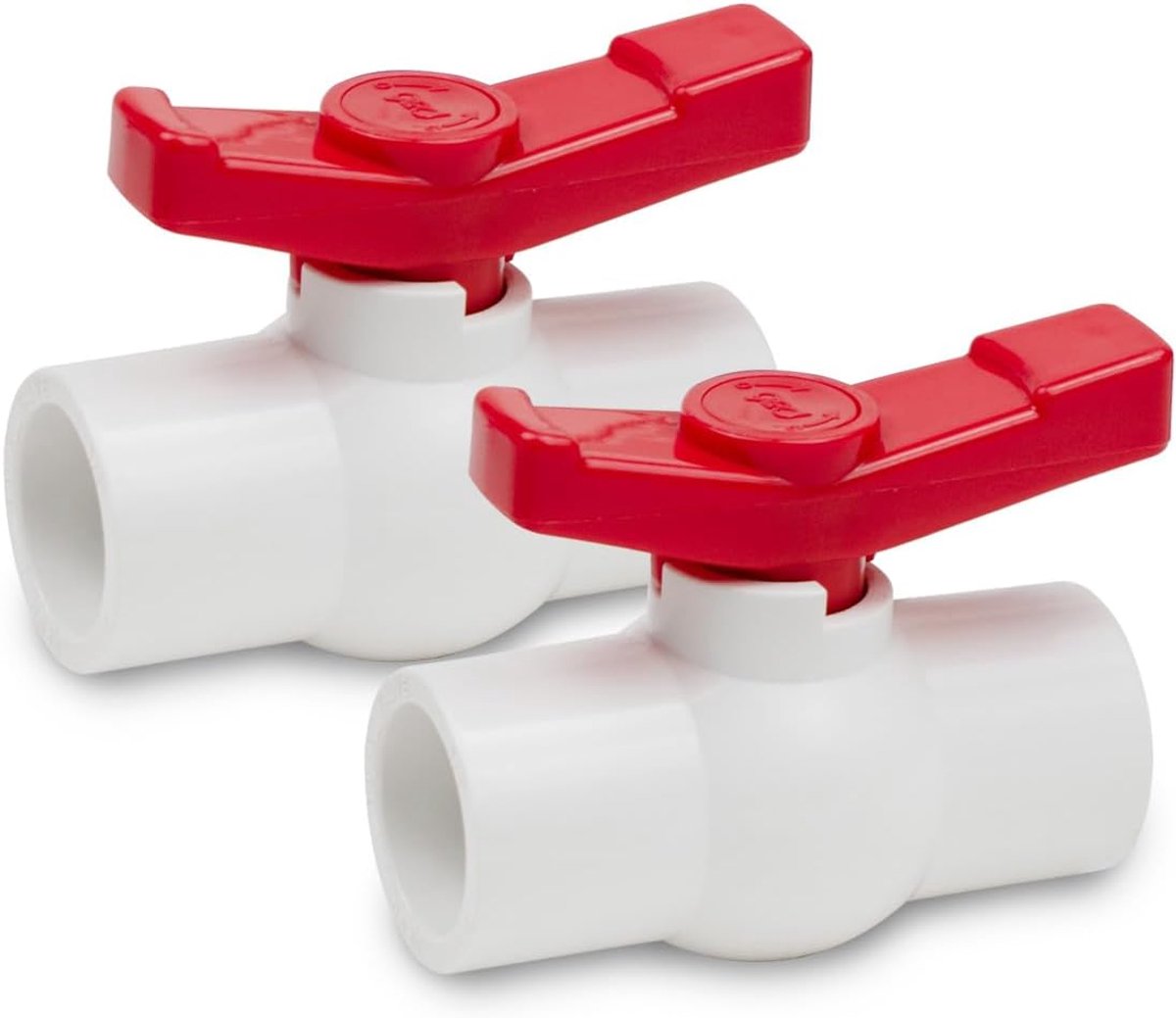 Bwintech 2pcs 20MM PVC Ball Valve, Tap Water Stop Ball Valve, 90 Degree Control Lever Valve Pipe Fitting - ShopVlot