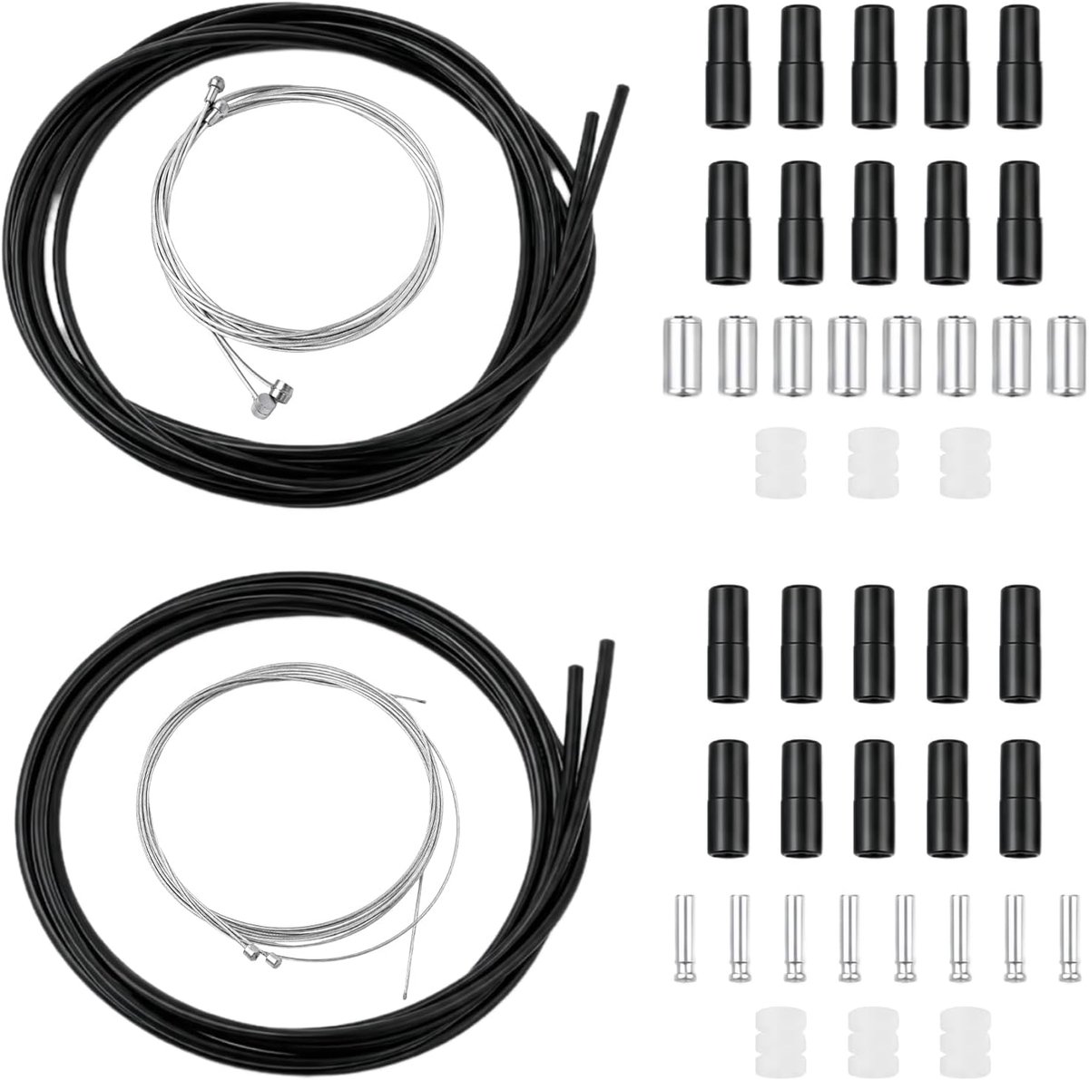 Universele Fiets Remkabels Set - Fietsschakelkabel en aandrijvingskabels, set met remspruitstuk en accessoires, voor - ShopVlot