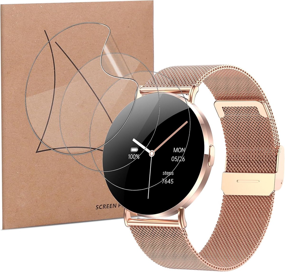 MEMELOKA Displaybeschermfolie voor Levowatch Eve 1,3 inch, 3 stuks [krasbestendig] flexibele TPU-displaybescherming - ShopVlot