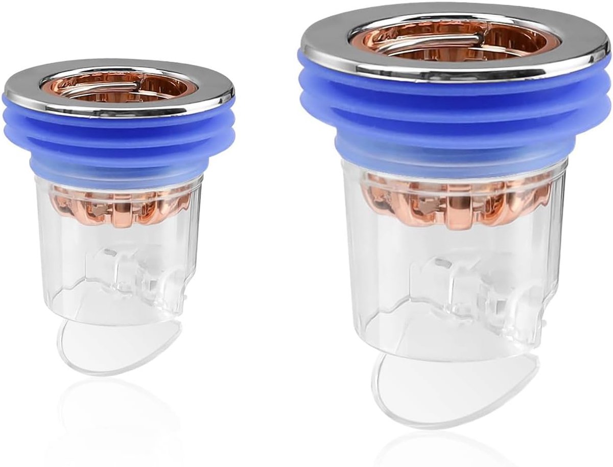 2 Pcs Shower Drain Odor Stopper, ABS Plastic Backflow Prevention, Drain Valve, Drain and Deodorant, Suitable for - ShopVlot