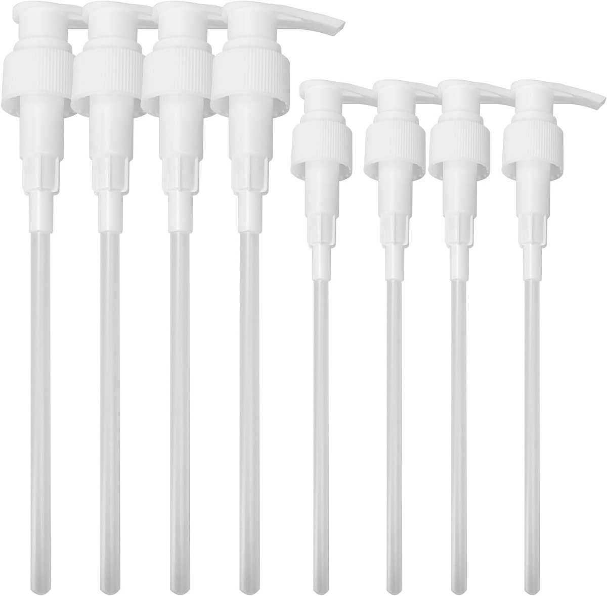 Pack of 8 dispensing pump, dispenser pump, reusable pump attachment, suitable for home and hotel use, interchangeable - ShopVlot