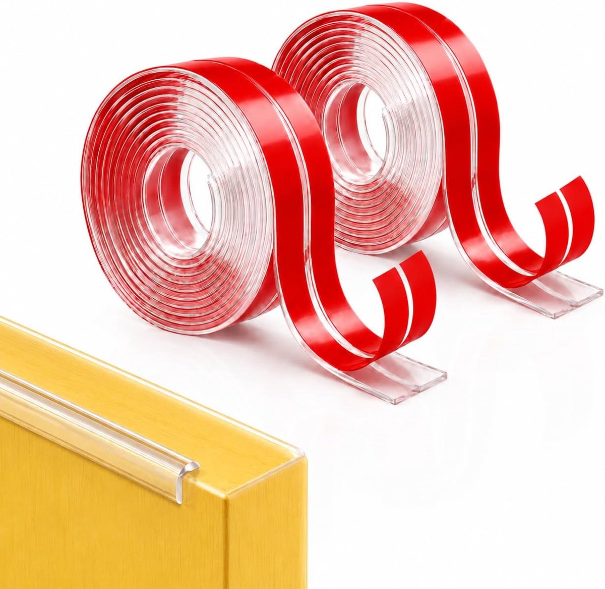 2 stuks tafelrandrotaties voor baby's, 2 m, schokbestendig en voorzelfklevend, pvc, veiligheidsband voor hoeken en - ShopVlot