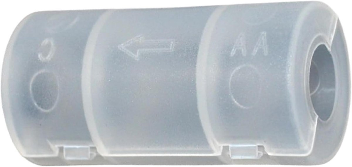 Batterij Adapter - Converter Tussenstuk - Energie Behoeften - Transparant Ontwerp - 28x28x28 mm - Transparant
