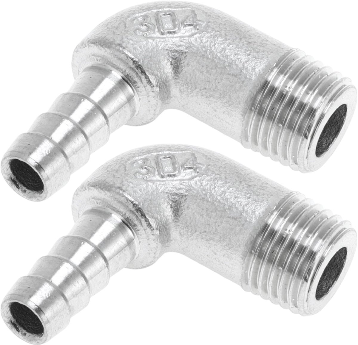 Solidchoice - 2 Stuks RVS Slang Barb Fittings voor Diverse Toepassingen