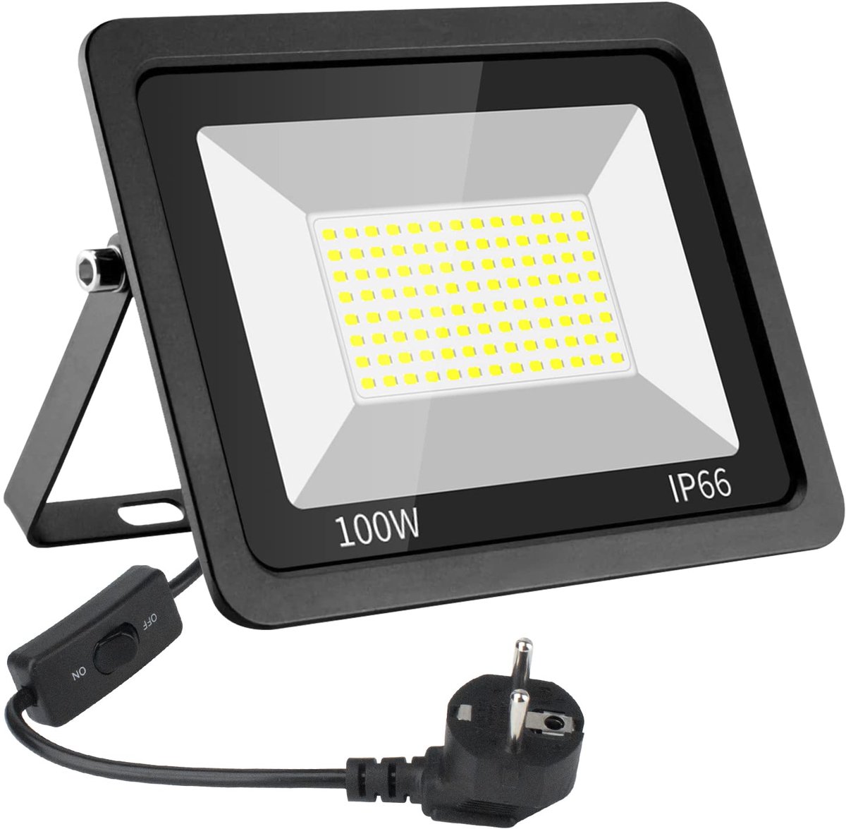 LED Bouwlamp 100W - 1000 Lumen Buitenverlichting 6500K Daglicht - IP66 Waterdichte Werklamp voor Garage, Tuin en Werkplaats