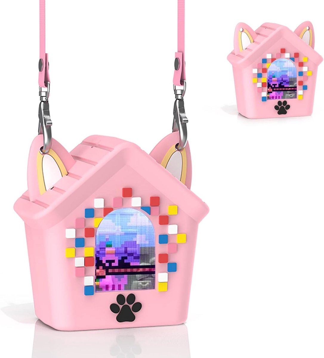 Compatible with Bitzee Doghouse Silicone Protective Case with Lanyard Strap, Shockproof Anti-Scratch Protective Case - ShopVlot