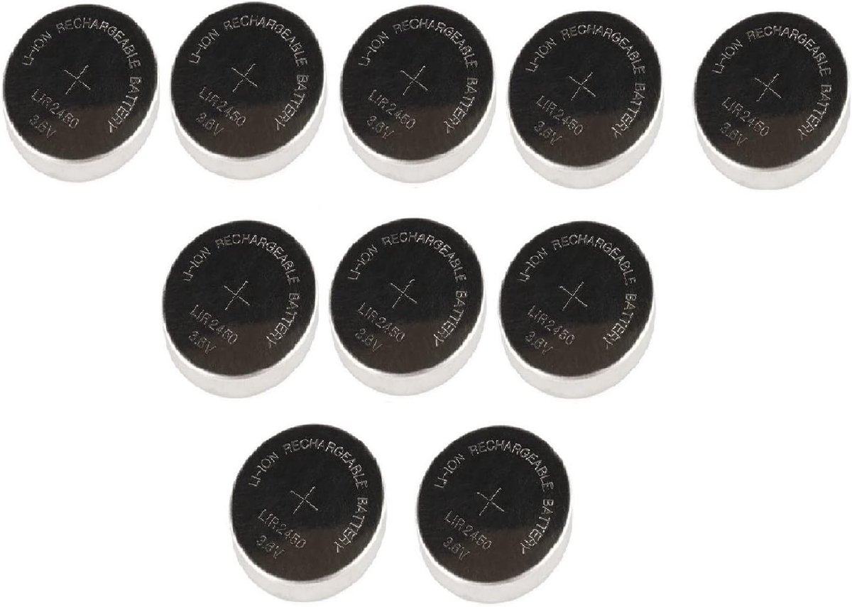LIR2450 3.6V Li-Ion Battery 120 mAh, 10 Pieces for LED Solar Lights - ShopVlot