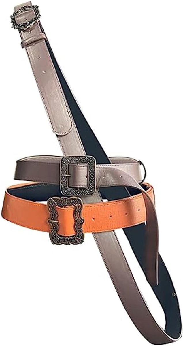 Pirate Belt Men's Medieval Vintage Leather Belt Brown Halloween Costume Props - ShopVlot