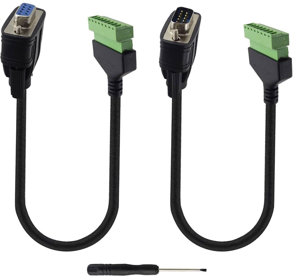 DB9 Screw Terminal Extension Cable RS232 D-SUB Serial 9-Pin Connectors to 8-Pin In-Channel Screw Terminal Connector - ShopVlot