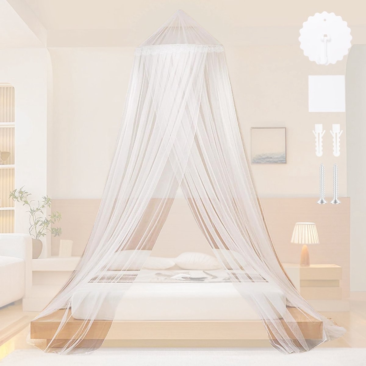Zavio® Koepel Klamboe - Muggennet Bed - Bescherming Slaap