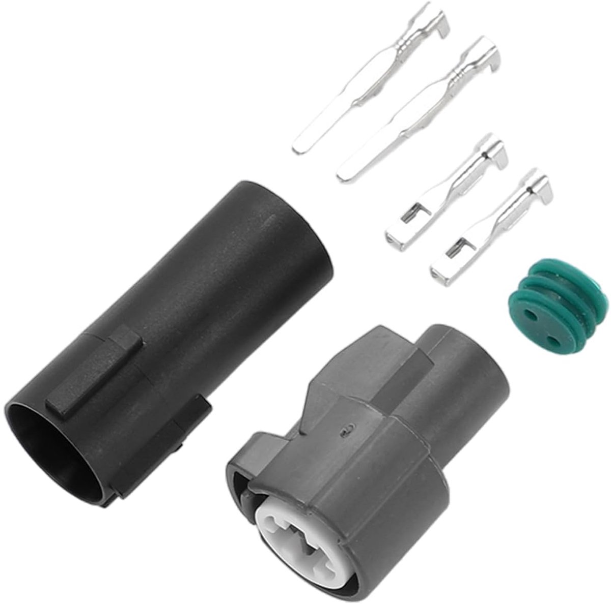 2 Pin Oil Pressure Sensor Connector Plug 2mm Series Male Female Terminal Connector For Honda Civic Plastic Copper - ShopVlot