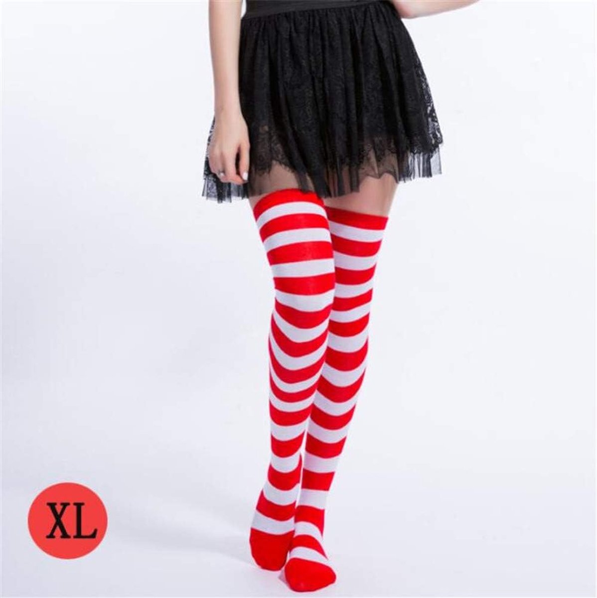 Black Sugar 1 pair of socks pink blue black white striped women's girls cotton kawaii cute uniform school L and XL - ShopVlot
