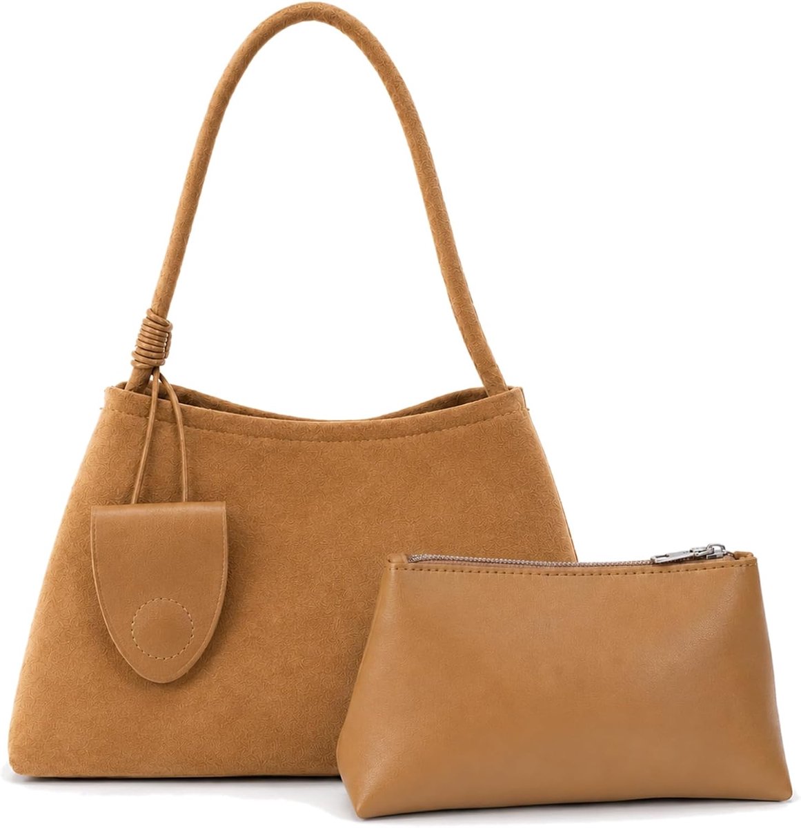 Suède damestas kleine handtas dames vintage tas - Kunstsuède, vintage stijl, met PU-tas, voor universiteit, kantoor - ShopVlot