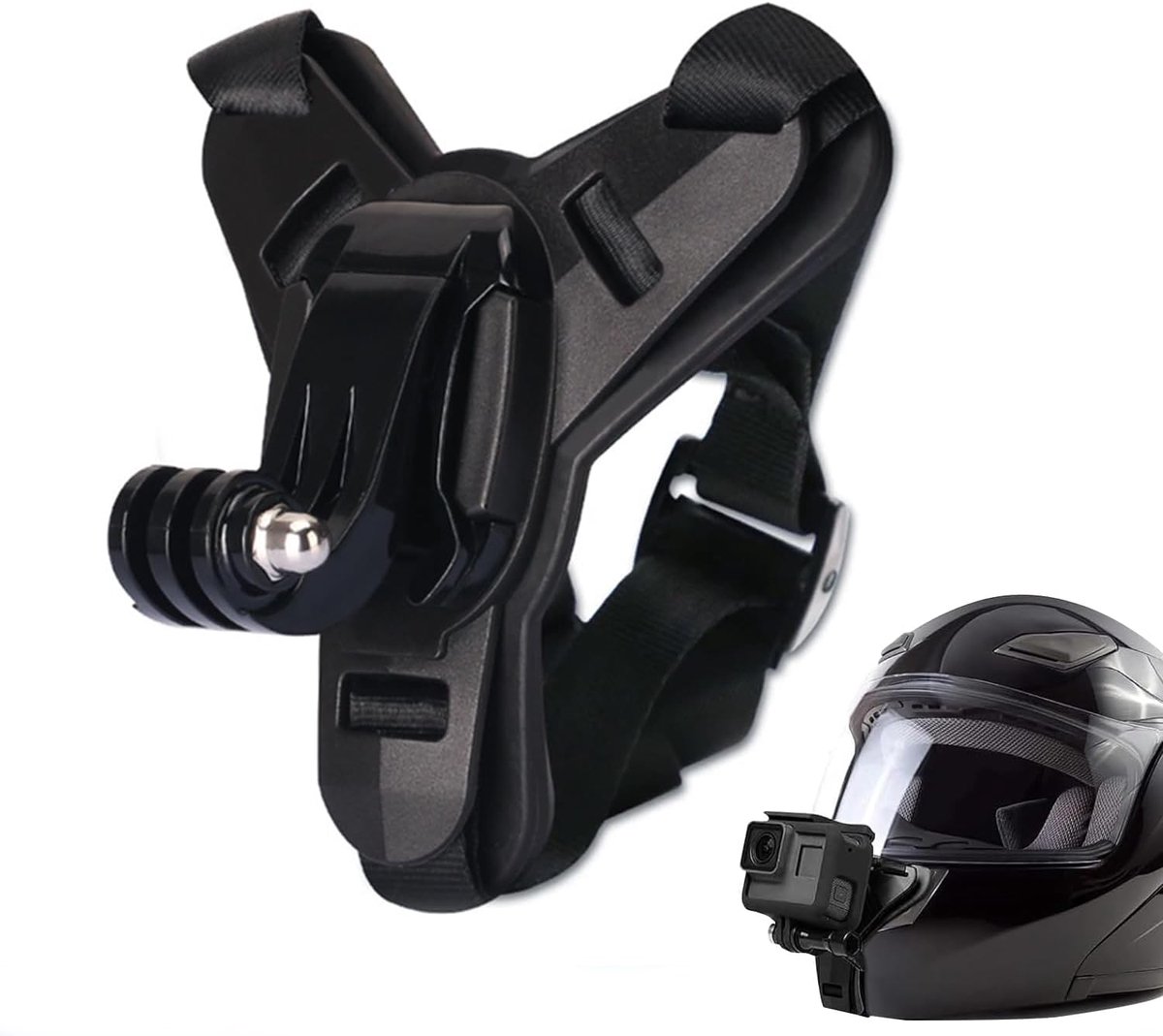 COCOHO Motorfiets kinhouder voor GoPro Hero 13 12 11 10 9 8 7 6 voor Insta360 X5 X4 X3 X2 voor DJI Osmo Action 5 Pro - ShopVlot