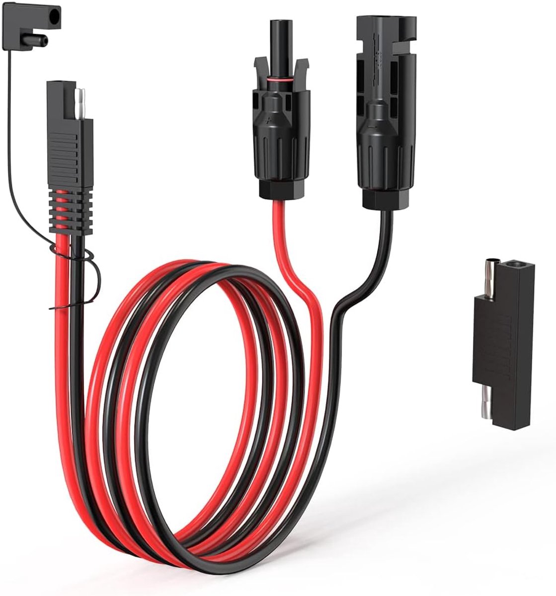 ELFCULB 10AWG 2FT Solar Connector to SAE Adapter Solar Panel Extension Cable with SAE Polarity Reverse Adapter for - ShopVlot