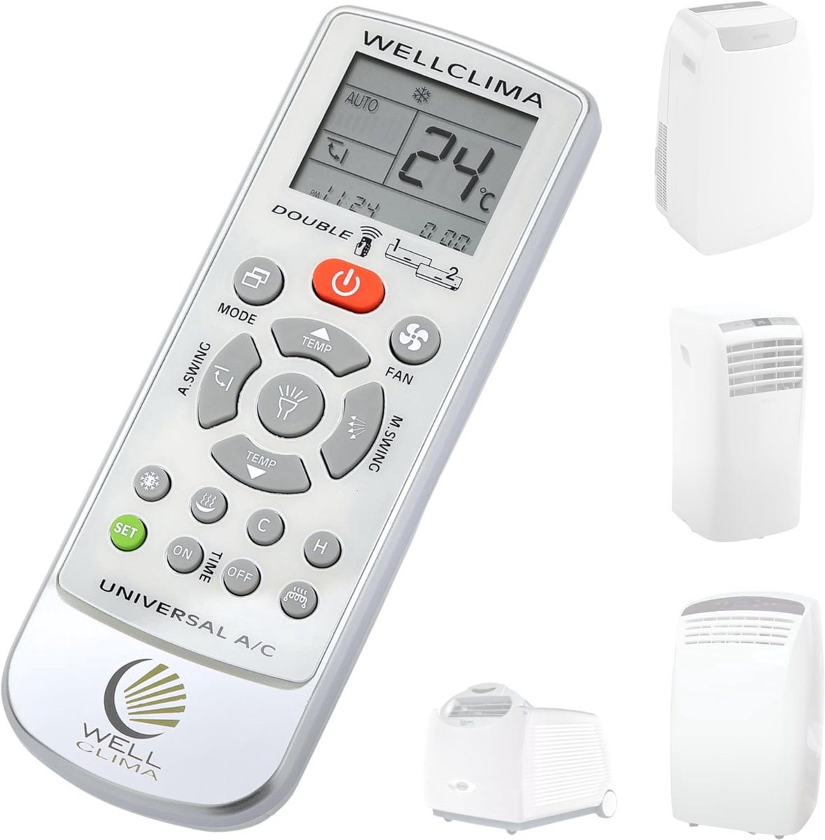 Wellclima Olimpia Splendid Portable Air Conditioner Remote Control – Compatible with Dolceclima and more, handy guide - ShopVlot