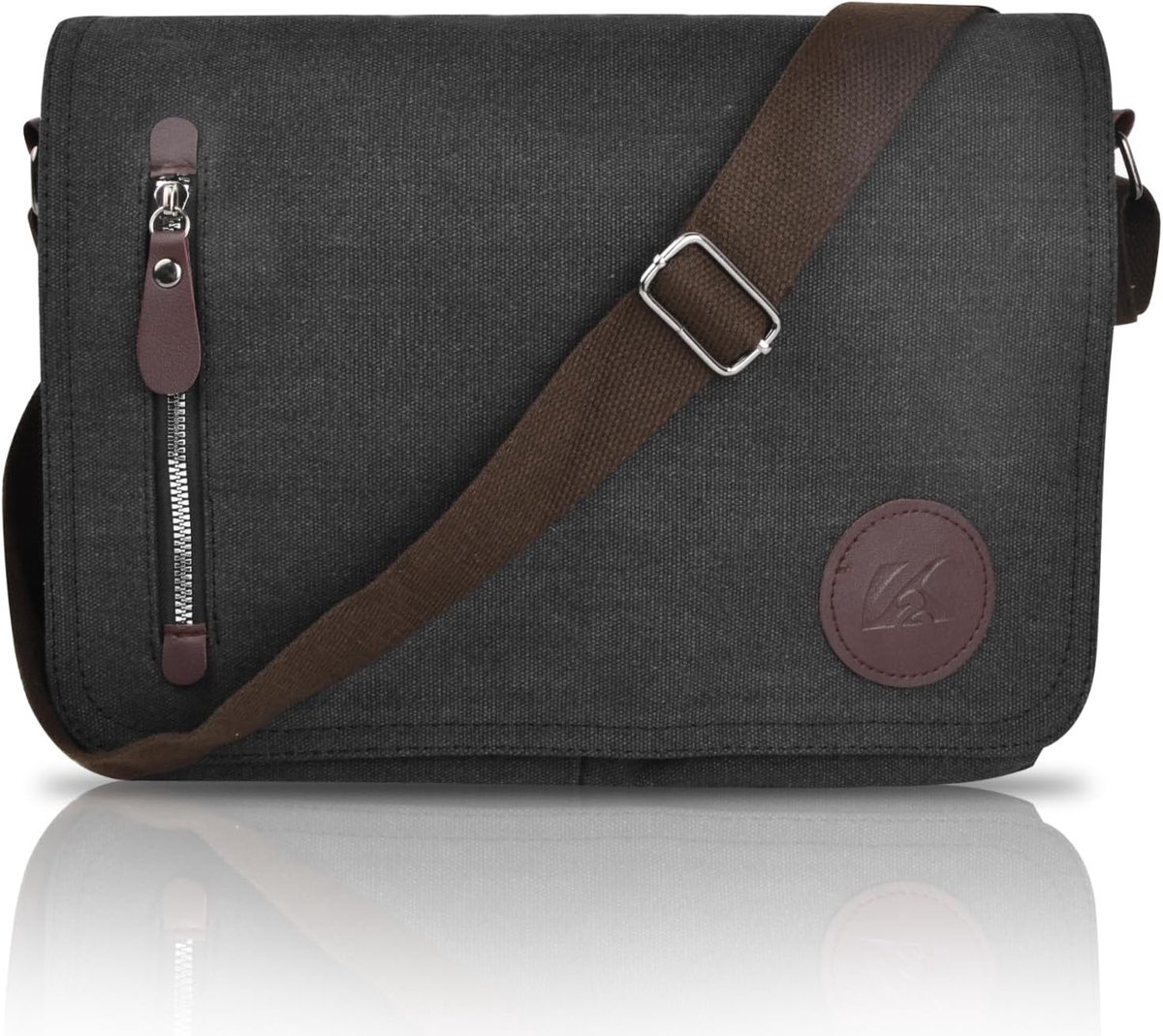 Laptop Messenger Bag 14" - Multi Pocket - Canvas - Ideaal voor werk - ShopVlot