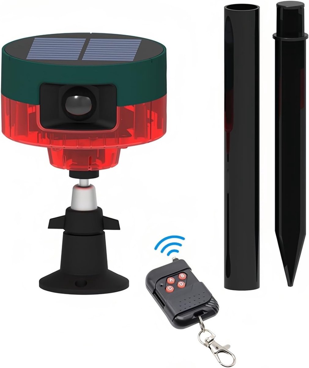 Solar Bewegingsmelder 360° - Alarmbeveiliging - IP55 Waterdicht - Ideaal voor Boerderij - ShopVlot