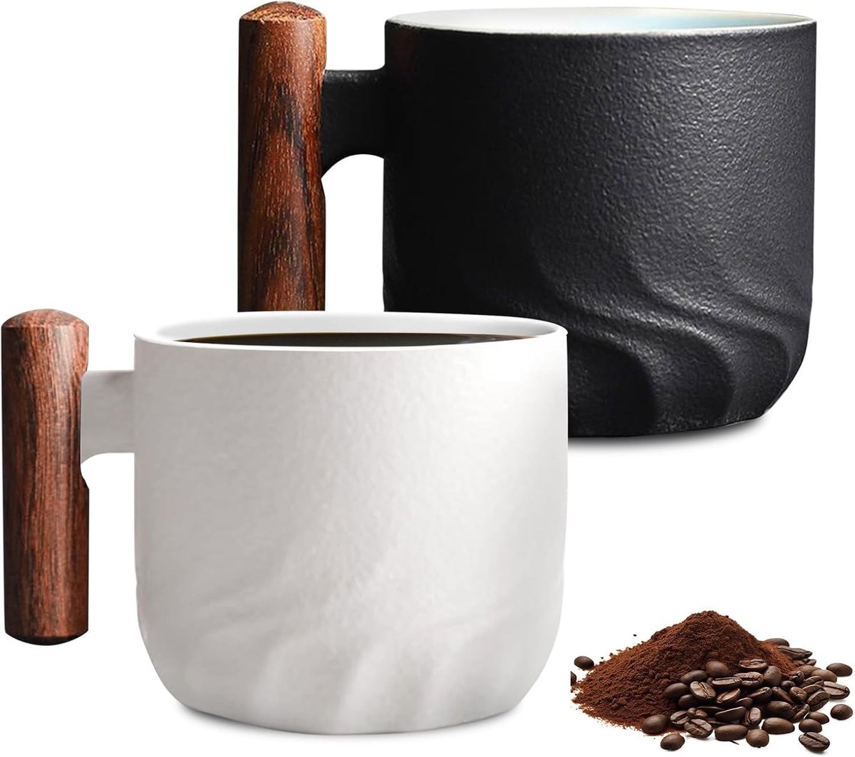 Set van 2 Espresso Kopjes van 70 ml met Handvat - Ideaal voor Koffie, Cappuccino en Thee
