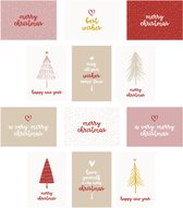WeLikeToLove Kerstkaarten - Nieuwjaarskaarten - Kerstkaartjes - Luxe - Set - Wenskaarten kerst - 12 stuks - A6