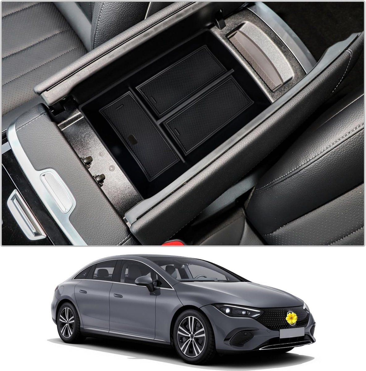 Center console organizer voor Mercedes EQE EQS - Opbergdoos - Ruimtebesparend - Optimaliseer interieur - ShopVlot
