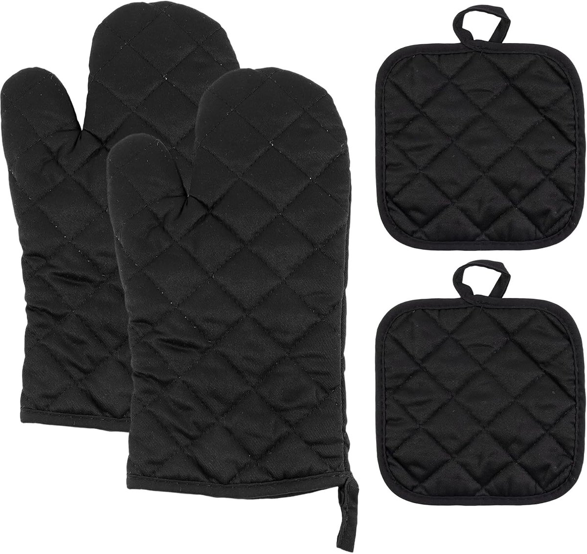 Ovenhandschoenen 4 stuks - Professionele hittebestendige keukengloven - Perfecte pasvorm - ShopVlot
