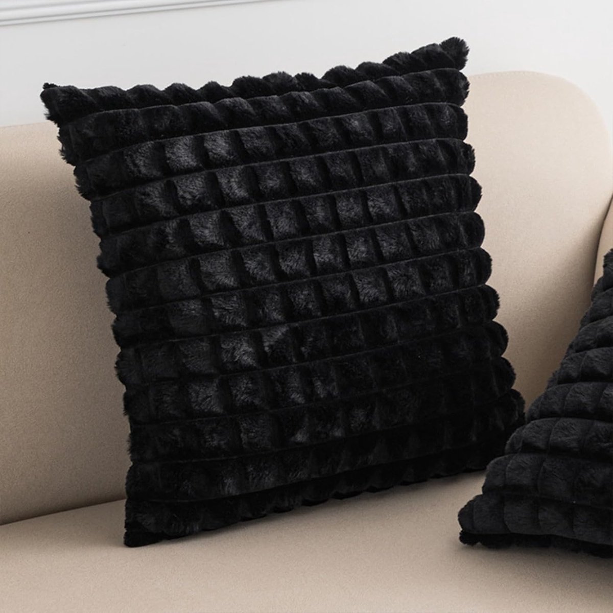 Decoratieve kussenhoes 45x45cm - Fluwelen stof - Zacht en luxe - Perfect voor woonkamer of slaapkamer - ShopVlot