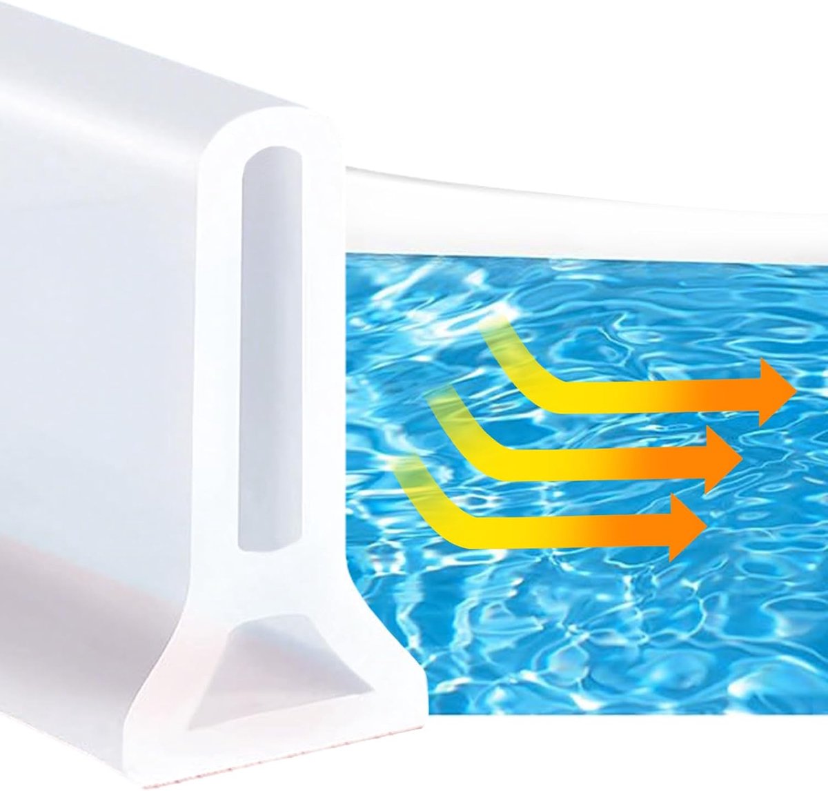 Doucheafdichtingstrip - transparant siliconen - zelfklevend - houdt water binnen de douche - ShopVlot