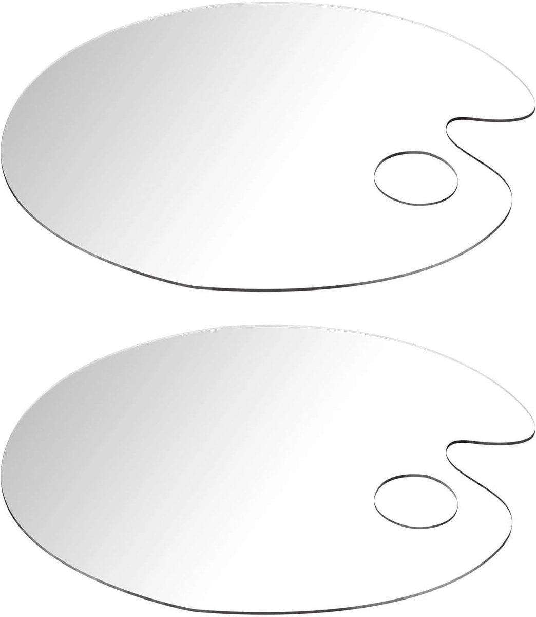 Acrylverfpalet 25 x 15 cm - heldere kleur - 2 stuks - ideaal voor schilderen - ShopVlot