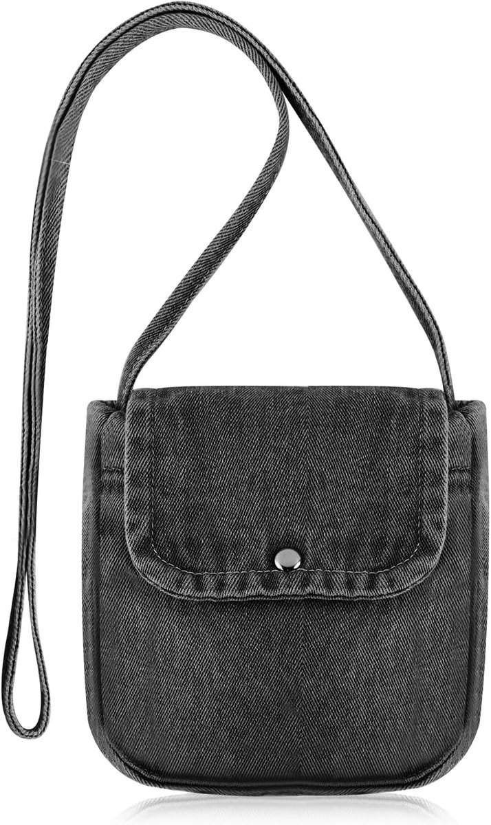 Schoudertas Dames Klein - Effen Denim - Magnetische Sluiting - Ideaal voor Werk en Dagelijks Gebruik - ShopVlot