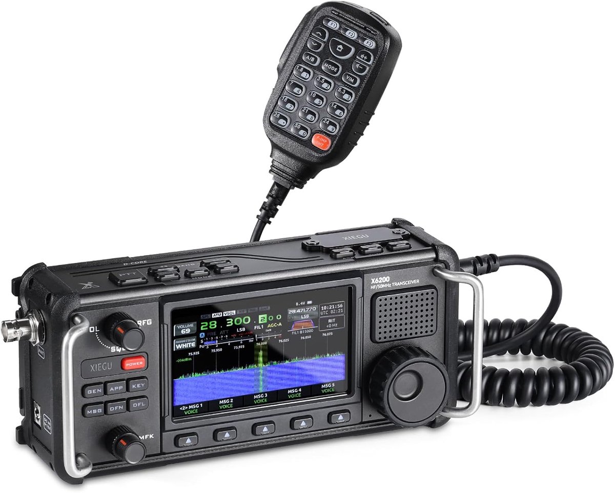 HF Radio Xiegu X6200 - Draagbaar - 10cm LC scherm - Haarscherpe ontvangst - ShopVlot