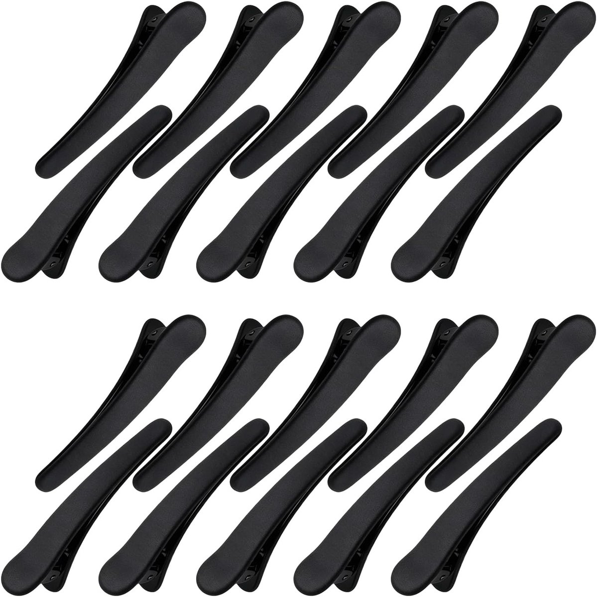 Kapselclips 20 stuks - 7,8 cm antislip eendbekclips - zwart voor dames en heren - ideaal voor salons - ShopVlot