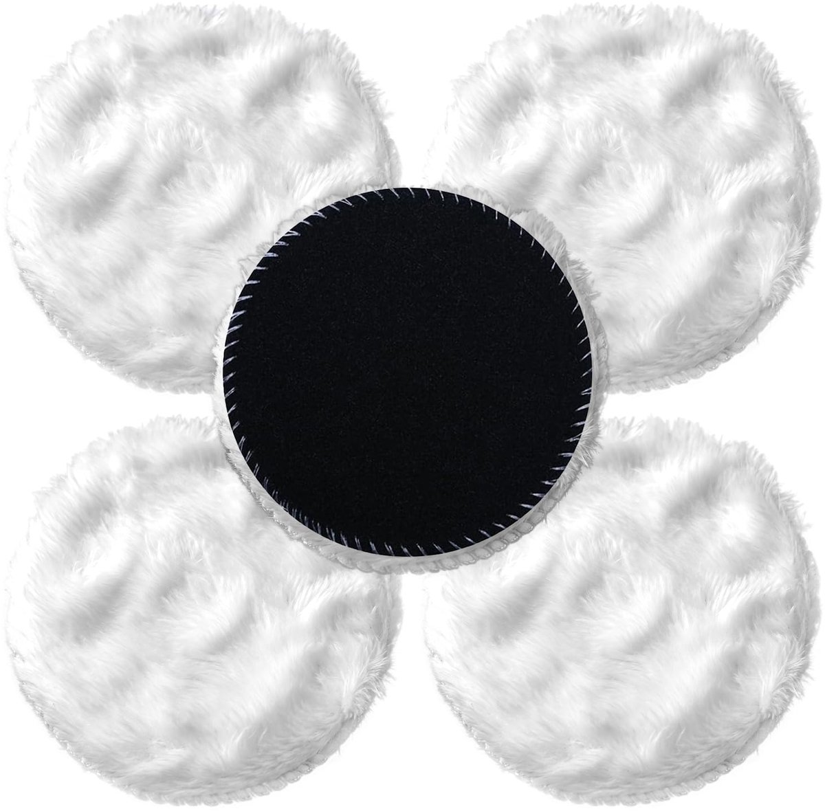 Polijstschijven 150mm - Imitatiewol - Zachte buffing pads - Voor autopolijsten - ShopVlot