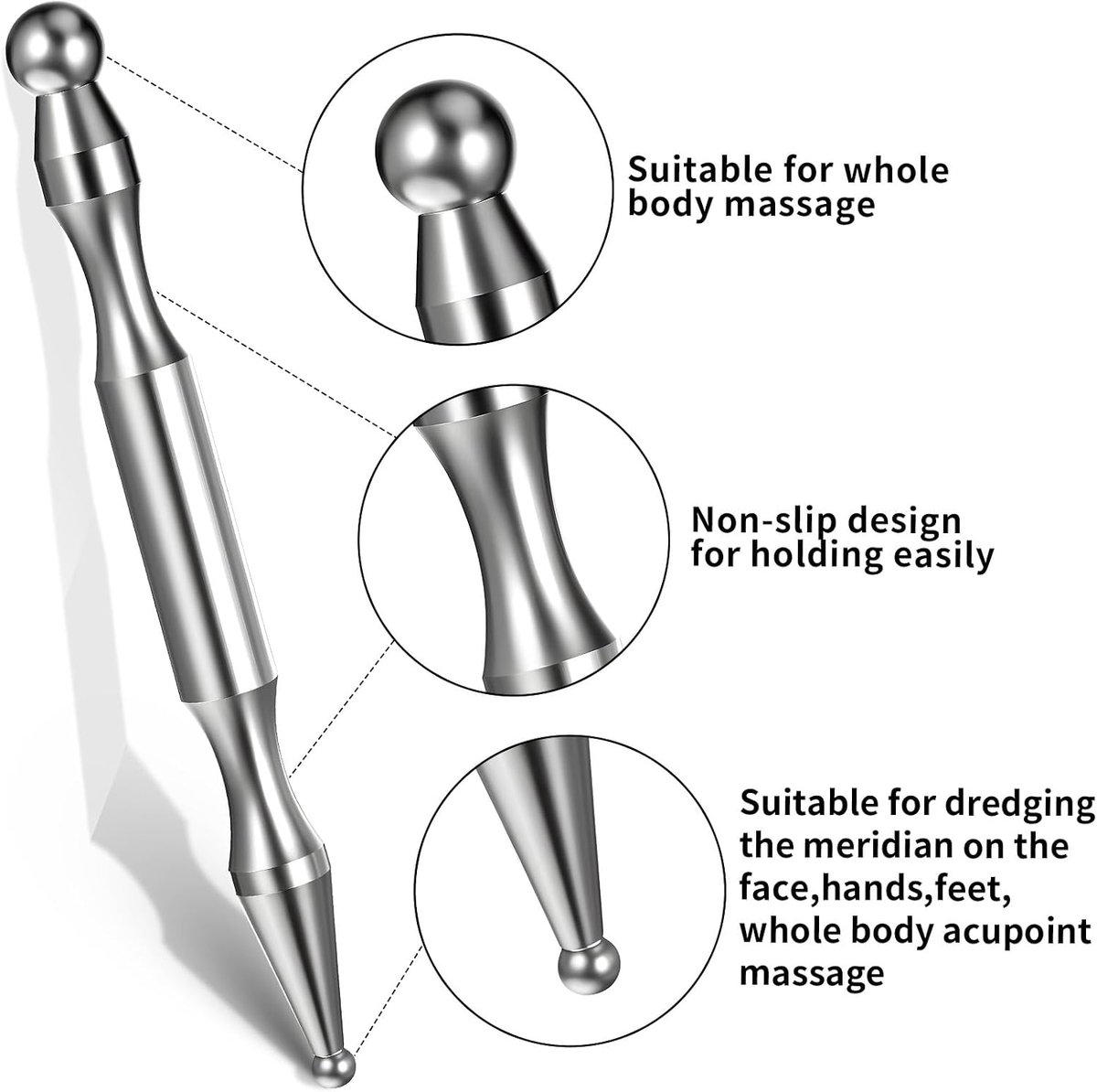 Trigger Point Massage Tool - Roestvrij staal - Ergonomisch ontwerp - Spierontspanning - ShopVlot