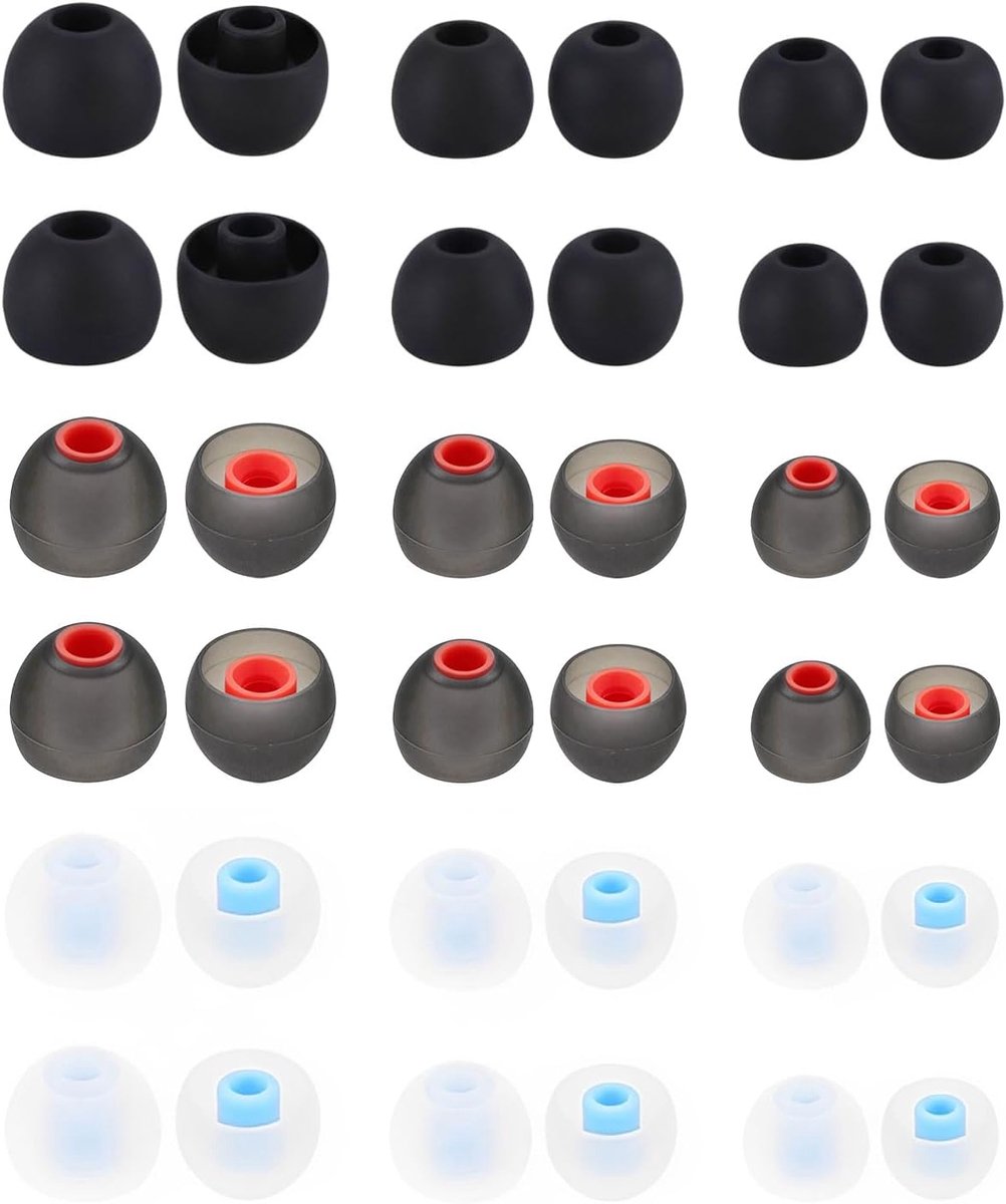 Oorpluggen vervanging 36 stuks - Zacht silicone - 3 maten en kleuren - Compatibel met in-oor koptelefoons - ShopVlot