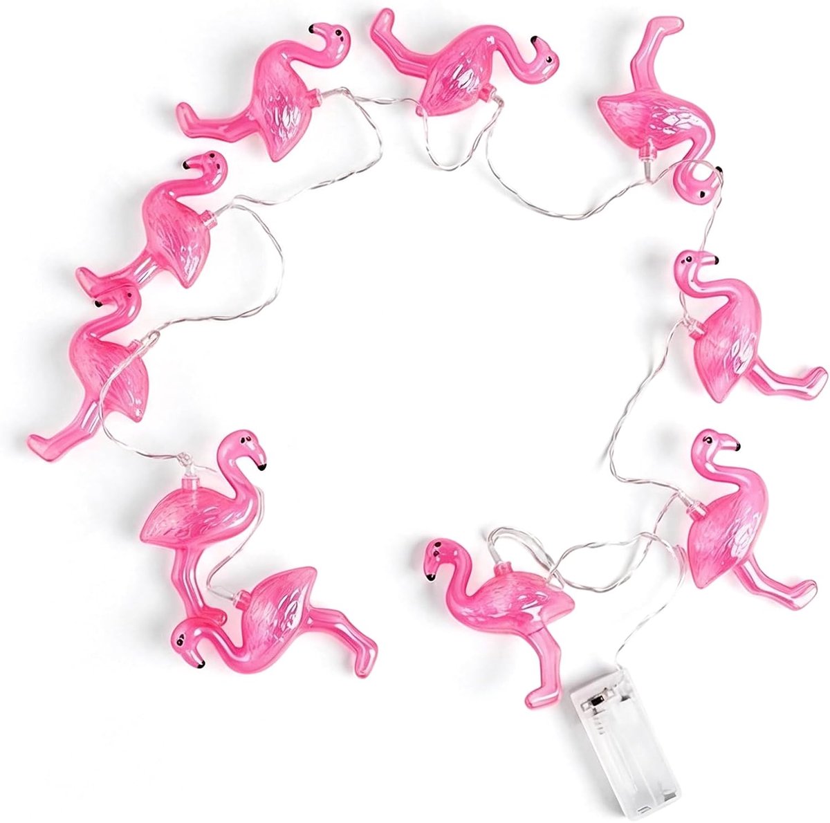 LED Flamingo Lichten 10 Stuks - 1,6m Snoer - Tropische Decoratie - Perfect voor Feesten - ShopVlot