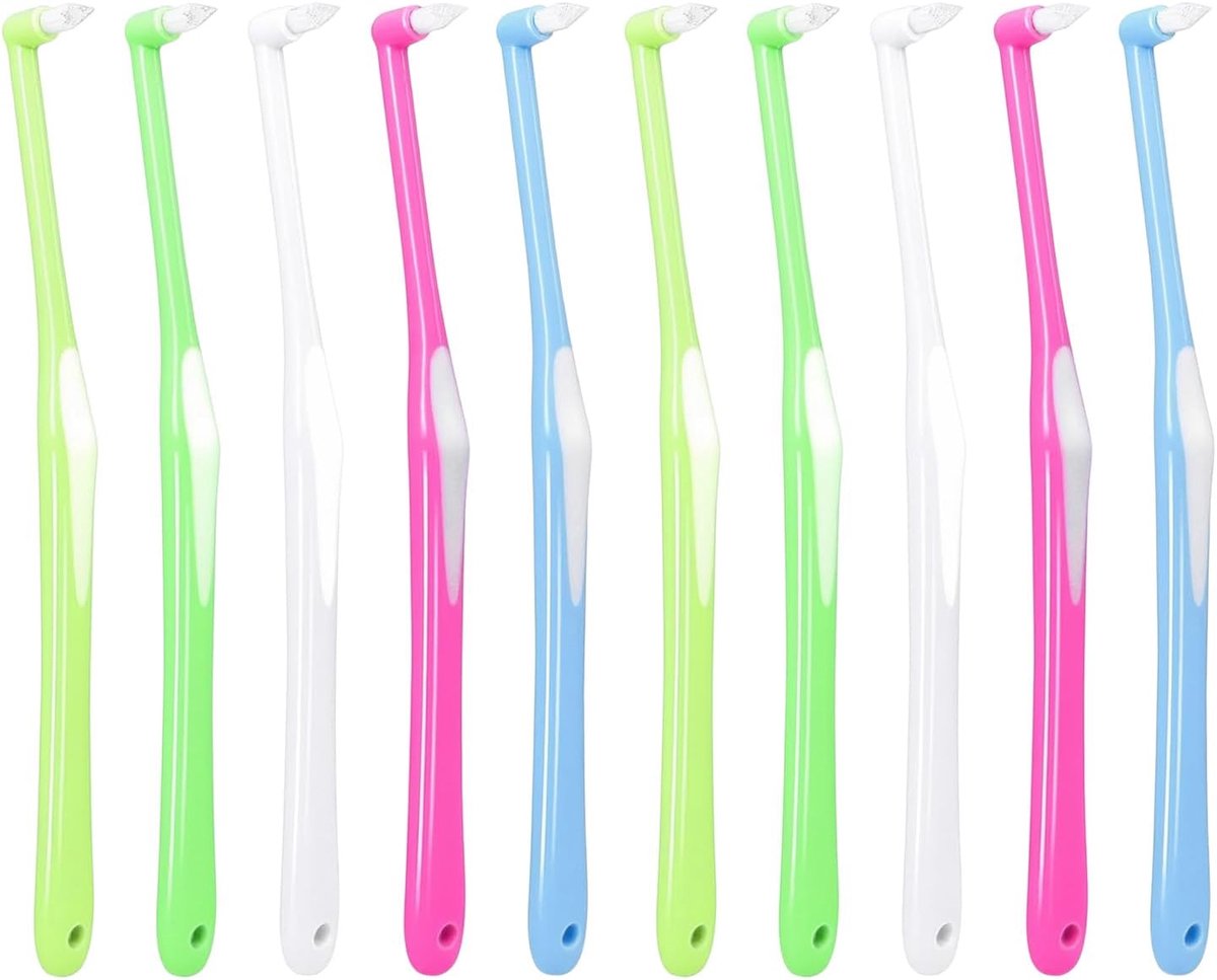 Interdentale borstels 10 stuks - Multikleur - Zachte borstel - Voor orthodontische reiniging - ShopVlot