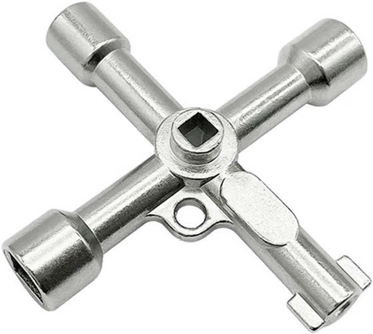 Square Key Counter, 4-Way Utility Wrench, Universal Electrical Switchboard Key, Multi-Purpose Wrench, Robust and - ShopVlot
