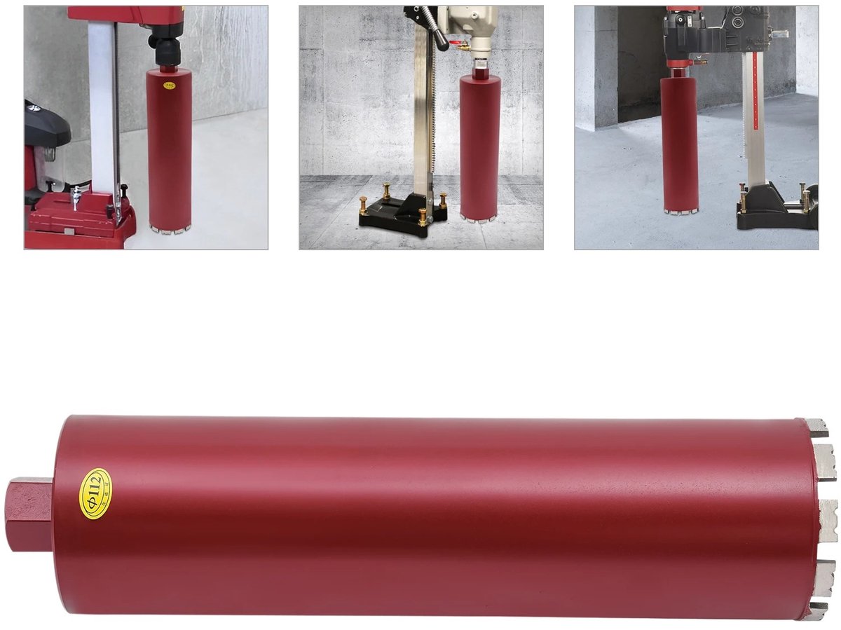 Seth Select Diamantboor - Kernboor 112 mm - Kernboor machine - Beton boormachine -Droog en nat boor - M22 aansluiting - Rood