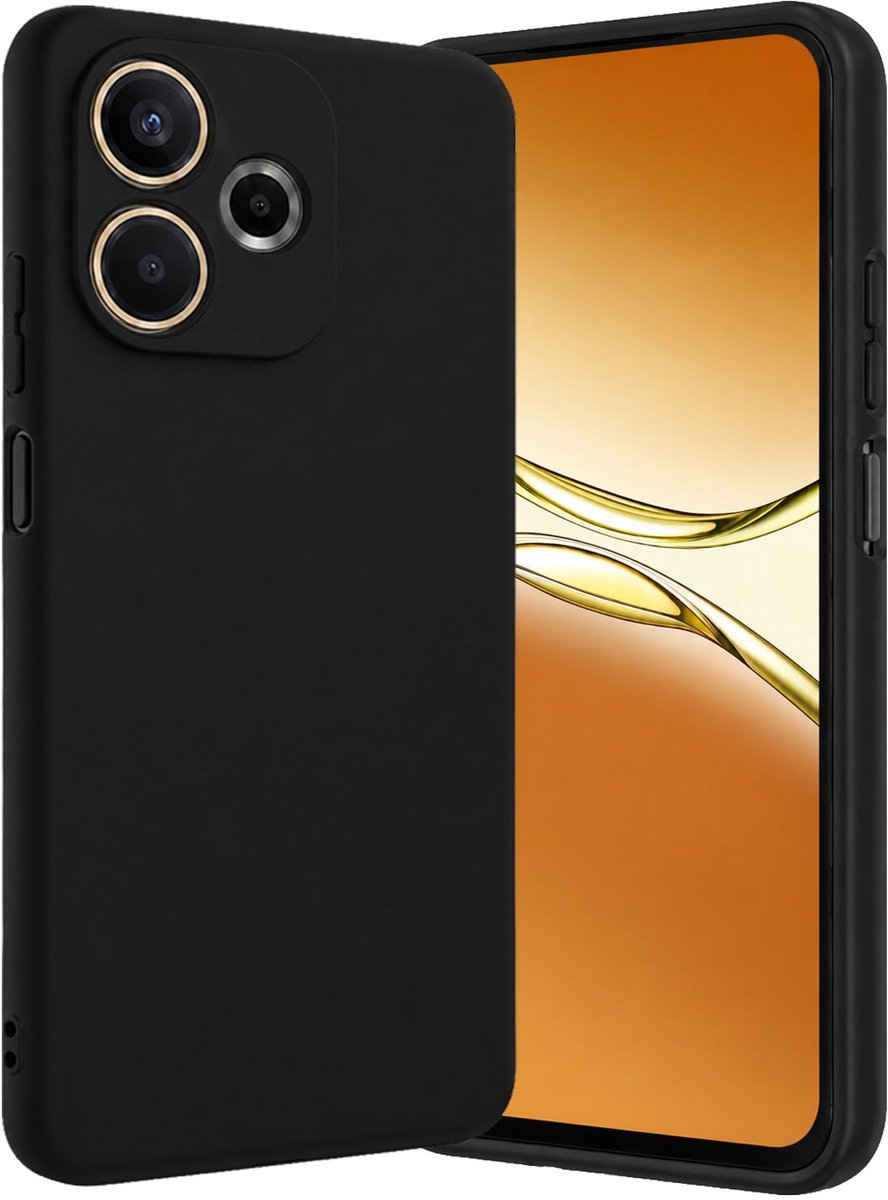 Hoes - Geschikt voor OPPO A5 Pro - Sterk & Shockproof - Hoesje Cover - Siliconen Case - Zwart