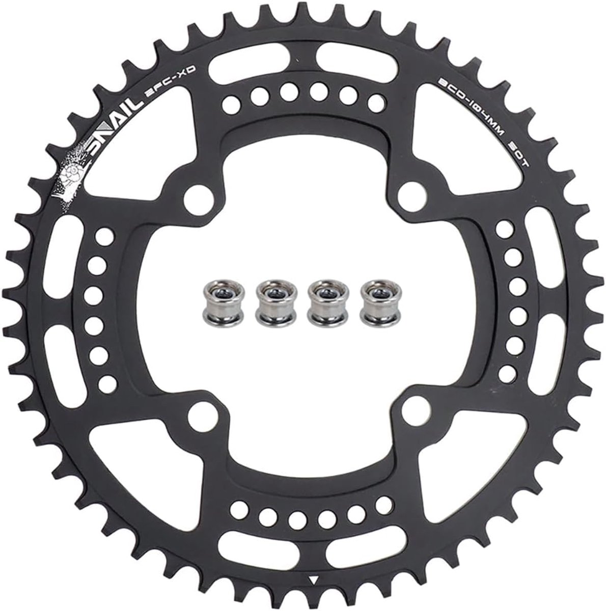 Fietsketting blad 50T - CNC zwart - hoge precisie - optimale krachtoverdracht - ShopVlot