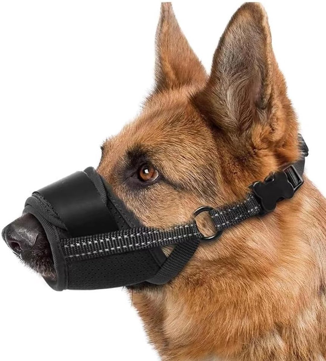 Muilkorf voor honden S - verstelbaar - ademend mesh - veilig bijten voorkomen - ShopVlot